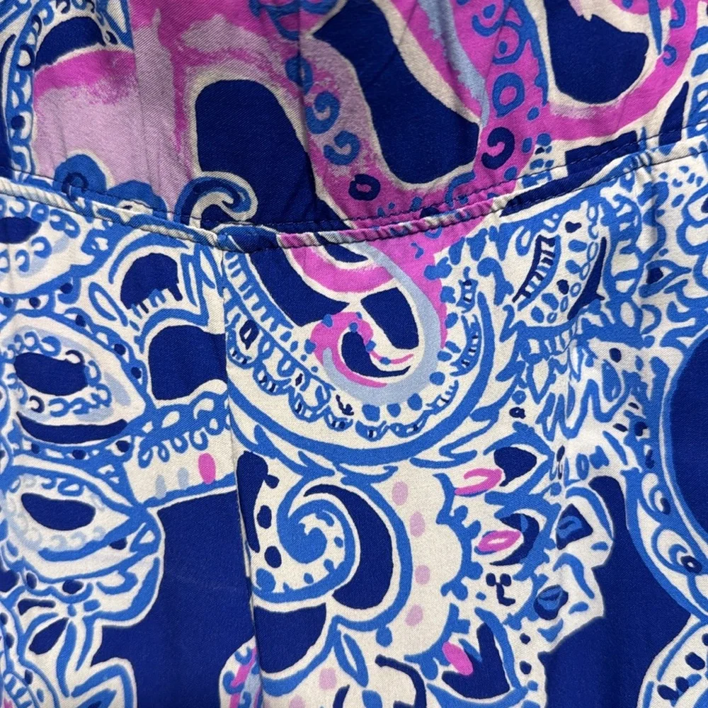 Lily Pulitzer wide leg pants colorful 100%Rayon women’s small - Picture 2 of 7